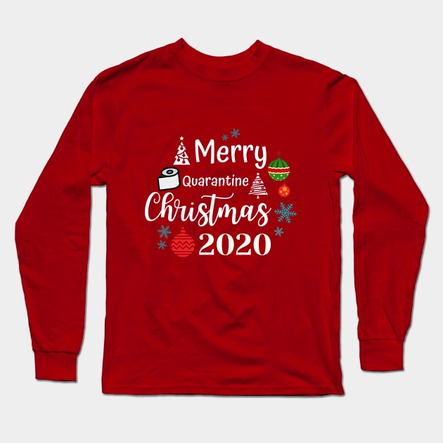 Merry Quarantine Christmas 2020 Long Sleeve T-Shirt by BalmyBell